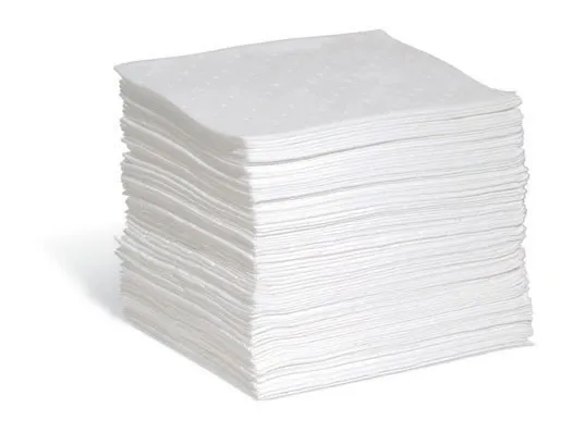 100% Polypropylene White Standard weight oil only absorbent pad oil spill response pad