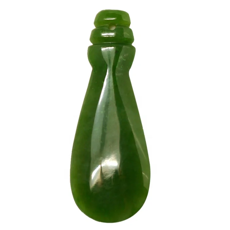 Professional manufacturer engraved jade jewelry jade stone green pendant handmade