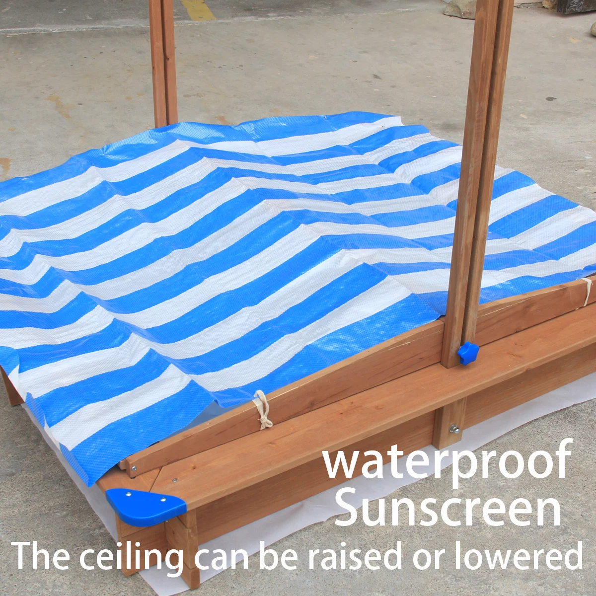 Hot selling children outdoor sand pit kids playground wooden sandbox for preschool kindergarten outdoor sand play area