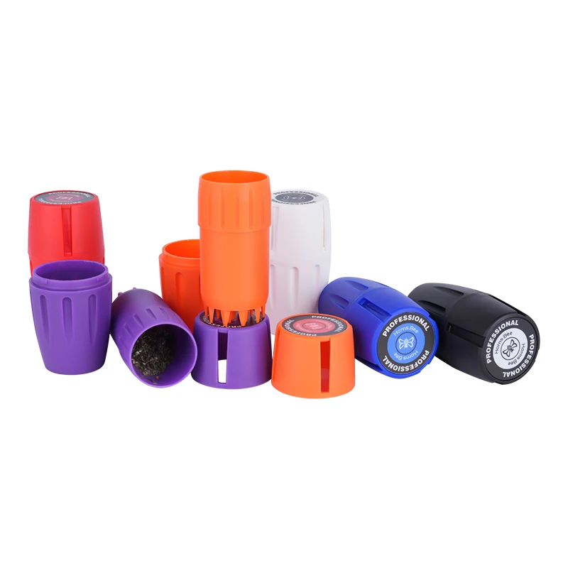 Multi Color Cheap New Design Custom Logo Cask Type 3 Parts Plastic Herb Grinder