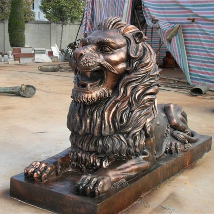 Лидер продаж жизни размер бронзовый лев скульптура открытый статуи