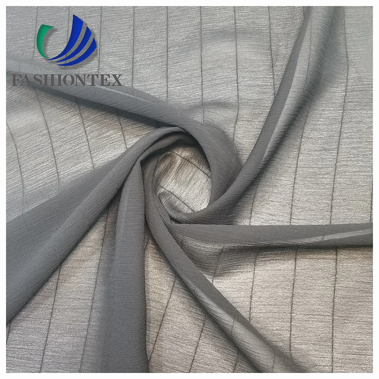 75D Horizontal Line Polyester Spandex Mixed Yoryu Textile plain Fabric Crepe Chiffon Fabric