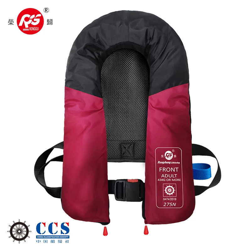 Двухкамерный большой плавучий жилет с маринованной подушкой безопасности сертификат 275N спасательный надувной