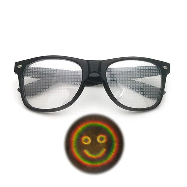 Wholesale 3D Prism Raves Glasses Funny Party Eyewear Firework Effect Lenses Heart Diffraction Glasses