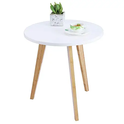 
luxury white round bamboo sofa side center coffee table modern 
