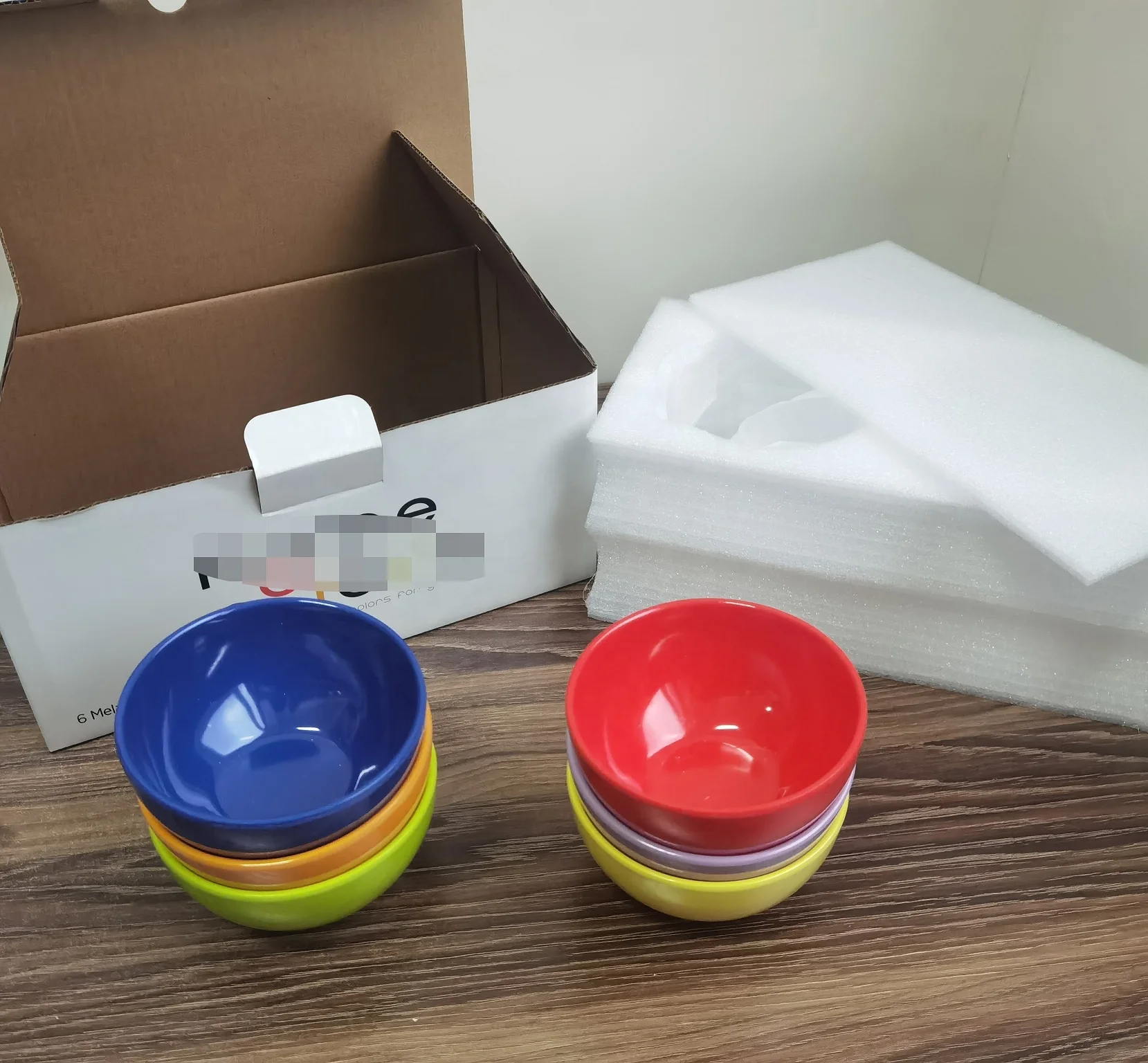 Многоразовая натуральная Экологически чистая цветная меламиновая миска для риса, индивидуальные цветные пластиковые миски