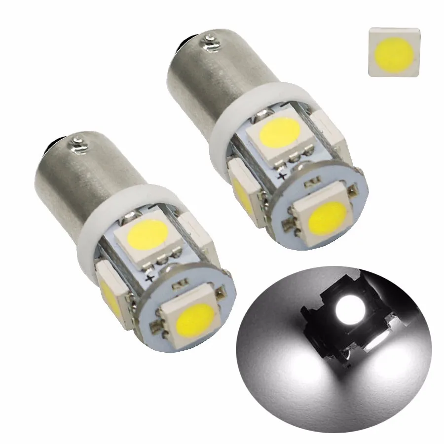 AC 6,3 V BA9S led T4W неполярный 5 SMD 5050 194 168 светодиодные лампы 5 светодиодный без Призрак для конденсаторов контрольная лампа для игры в пинбол