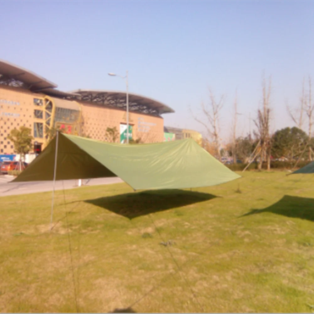 Beach Tent Tarp 14x18 ft 5-8 Person Lightweight Shelter Sun Shade Awning Roof Canopy with Tarp Poles