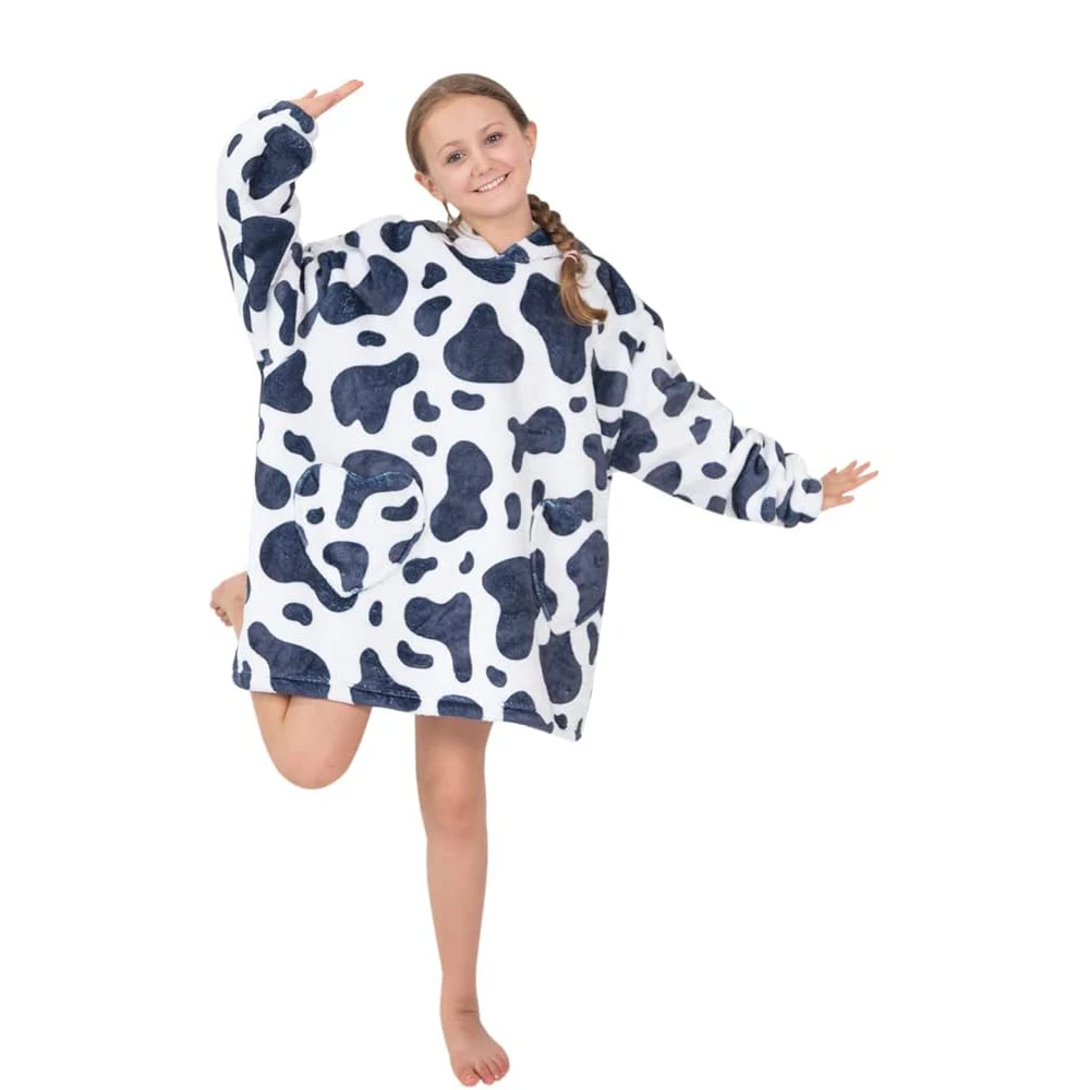 2023 New Design Cozy Soft Oversized Sherpa Fleece Blanket Hoodie Sweatshirt Kids