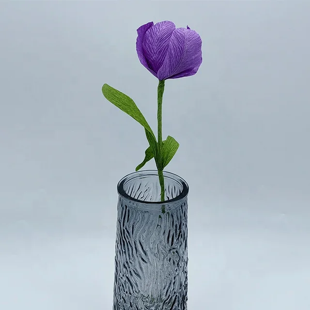 Artificial Tulips Single Home Living Room Decor Ornaments Crepe Paper Artificial Flower Tulips