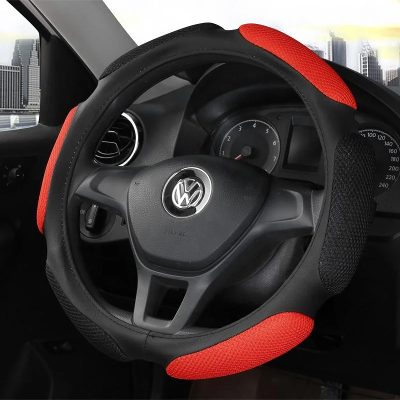 
Sandwich mesh air following sport steering wheel cover 
