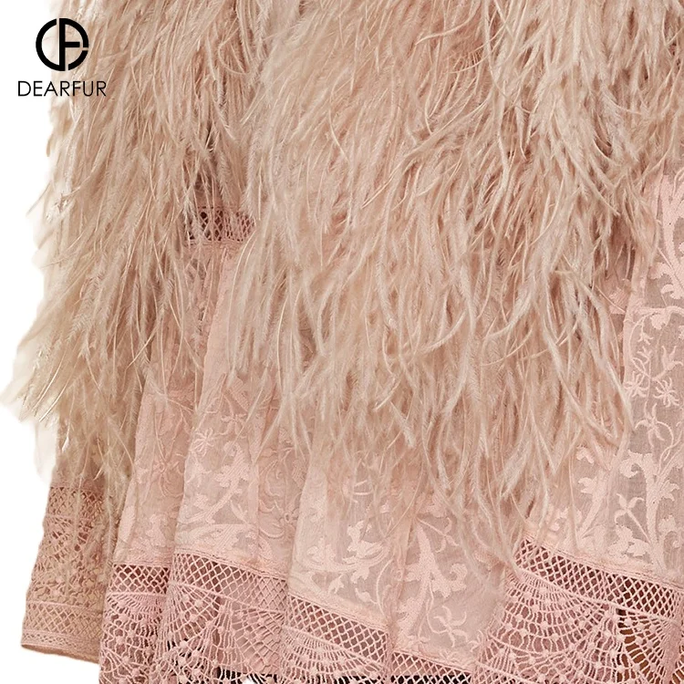 Winterized Womans Coats 100% Ostrich Women Fur Top Real Fur Bolero For Women