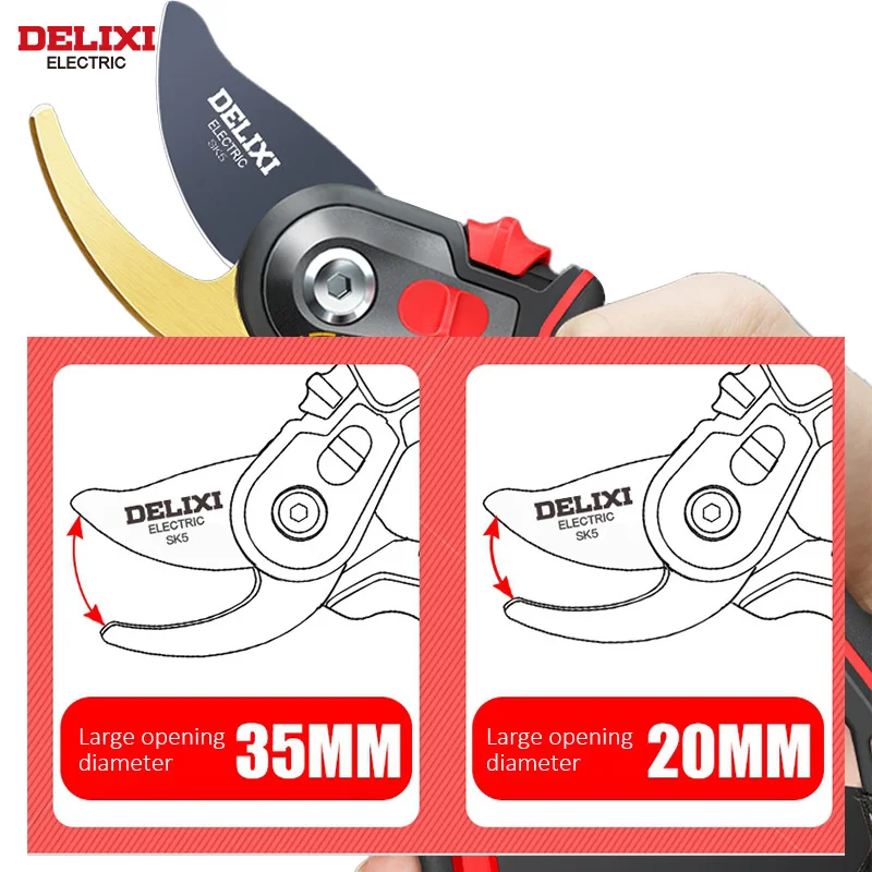 Delixi ELECTRIC Gardening Pointed Pruning Chromeplate Shears  Soft Rubber Handle Fruits Vegetables Bonsai Cutters Garden Branch