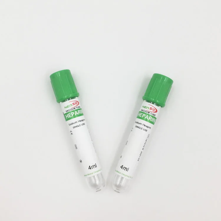 Зеленый топ Heparin трубка для забора