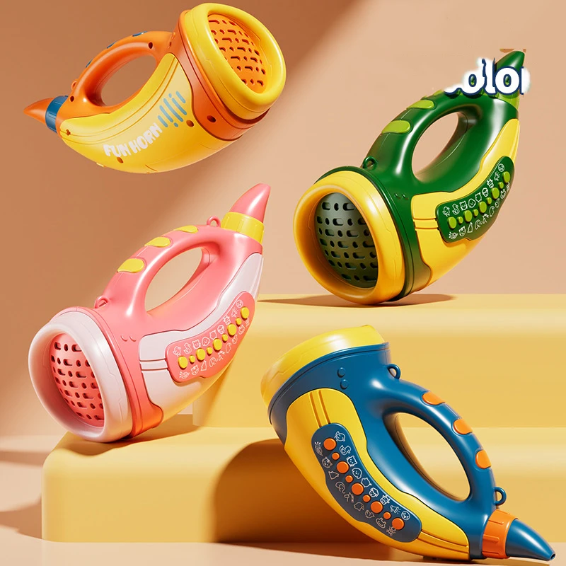 B/O Kids Ages 3+ Musical Instruments Horn Indoor & Outdoor Fun Light Learning Animal Caller Toys with Realistic Sounds