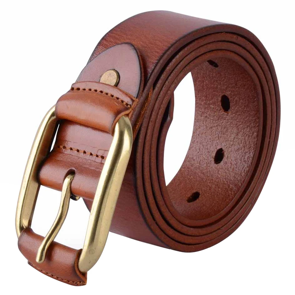 Mens Belts Luxury Brand Design Leather Brown Belts