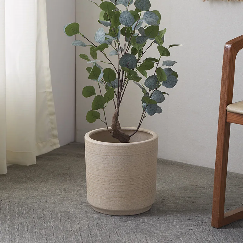 60cm Modern garden ceramic white pot natural seed flower pots large indoor ceramic planter