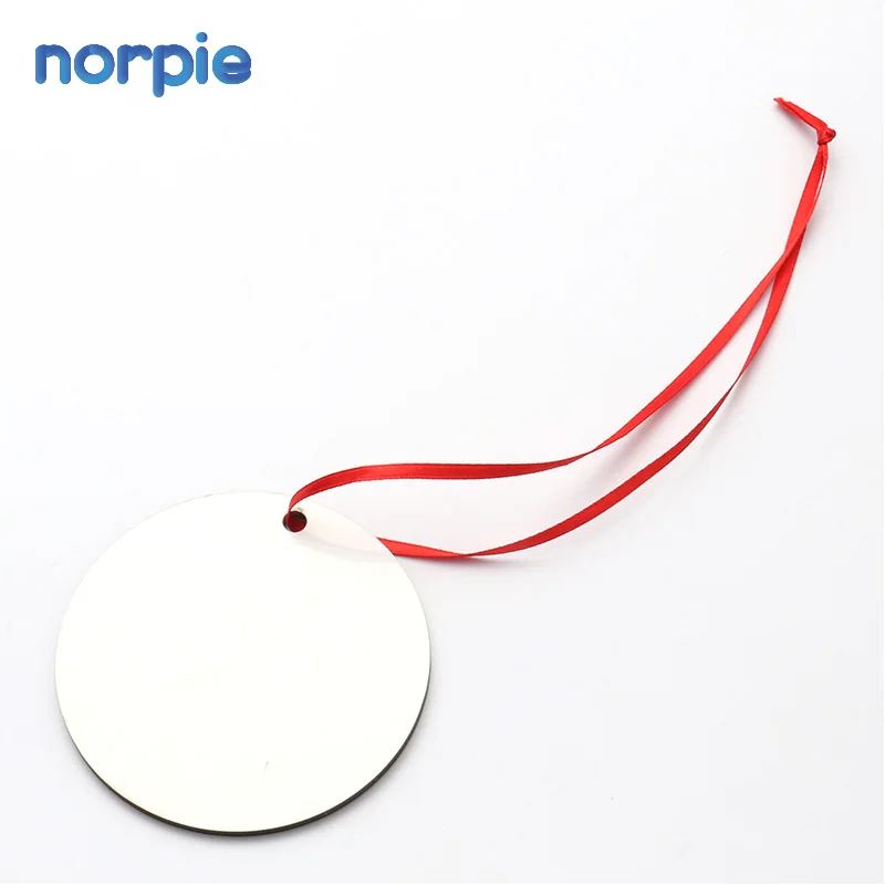 DIY Blank Ornaments Xmas Decoration Sublimation MDF Double-sided Round 70mm Christmas Ornaments