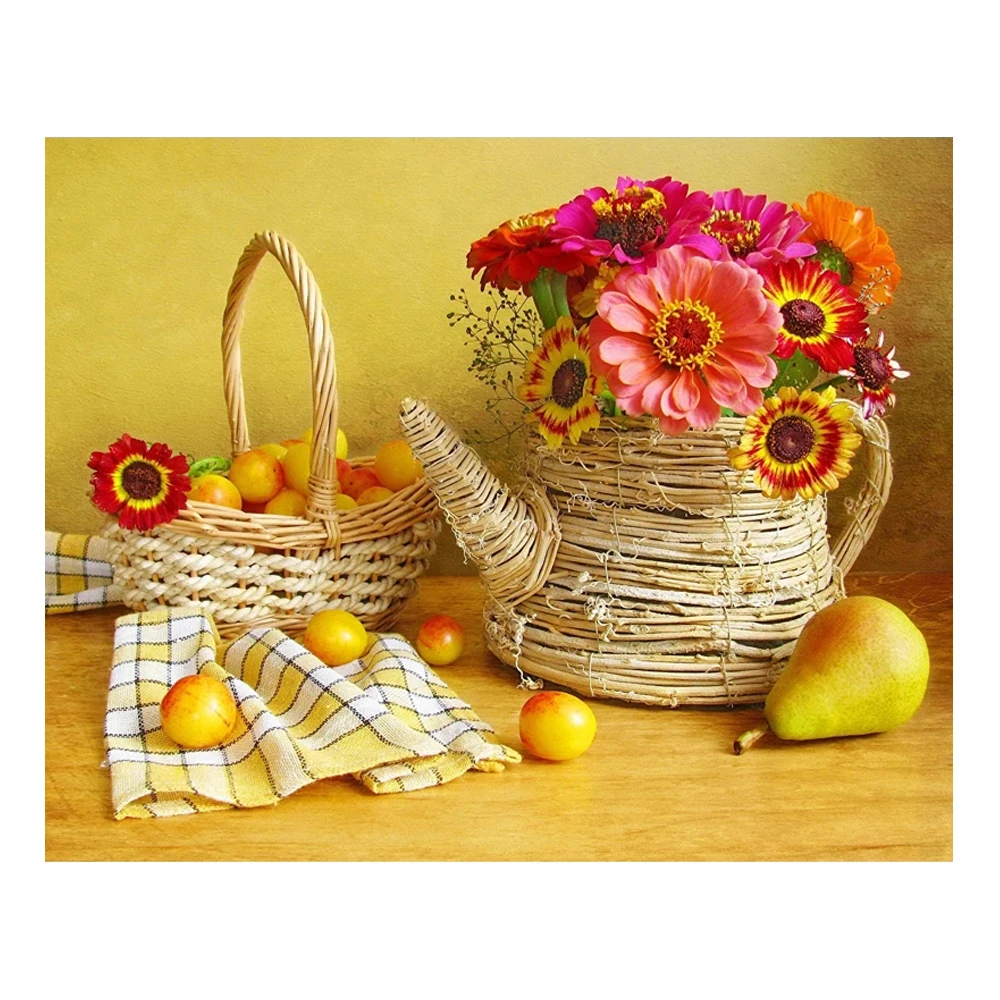 
5d diy diamond painting cross stitch flower mosaic handicraft home decoration 