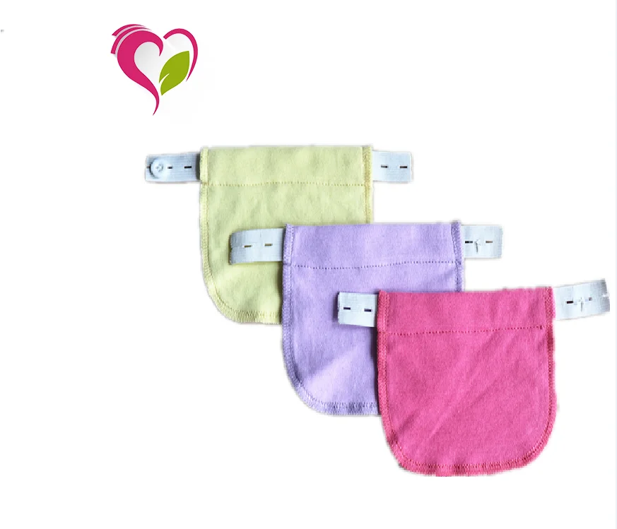 Waistband Extender Hot Sale 100% Cotton Washable Adjustable Elastic Pregnancy Waistband Extender