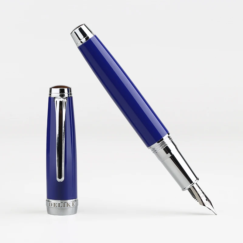 MAJOHN New Moon 3 Enchantress Blue Fountain Pen Metal Color Baking Paint Extra Fine Art Nib Student Pen made in China