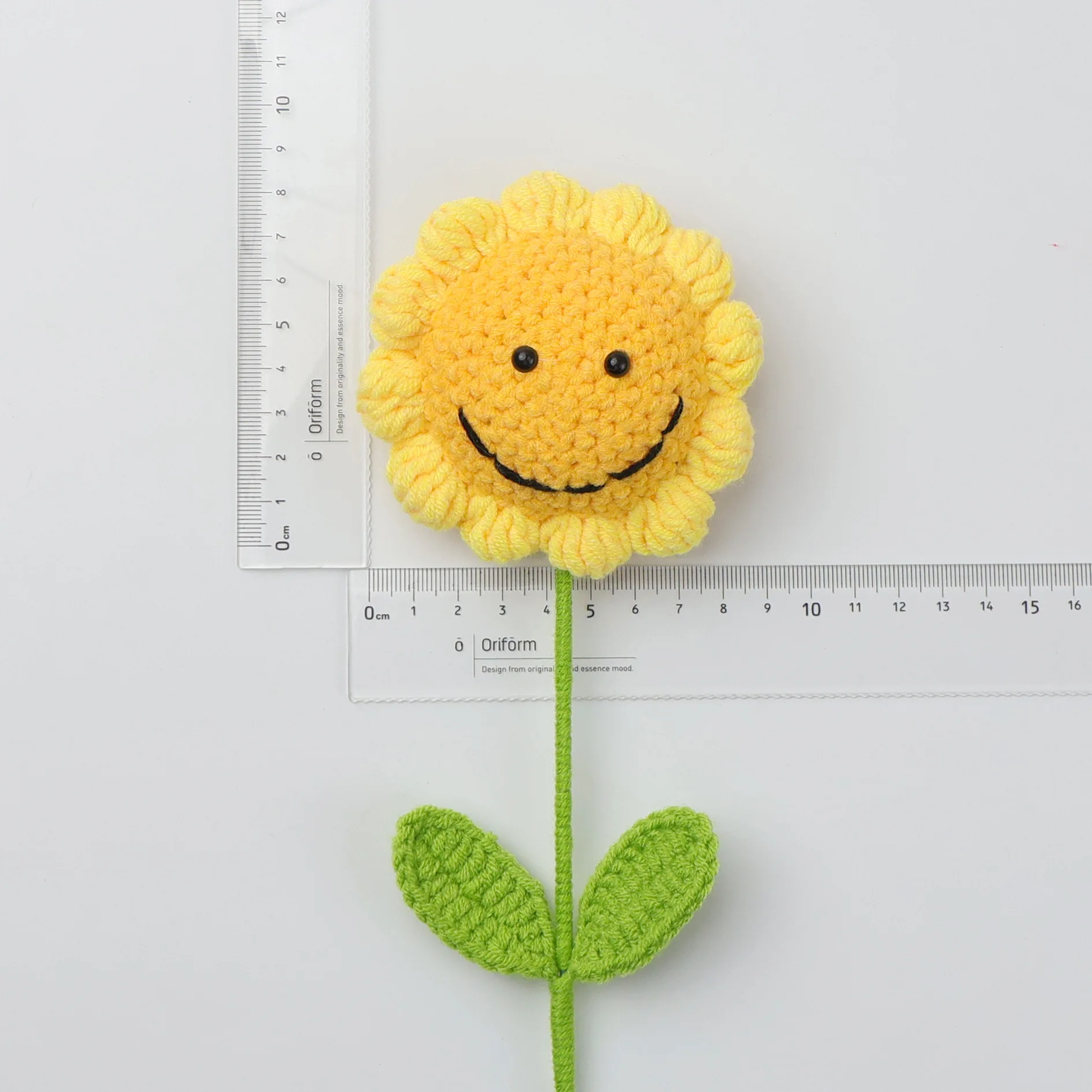 Yopin-2405 Wholesale Handmade Woven Sunflower Gift Flowers Crochet Yarn Sunflowers