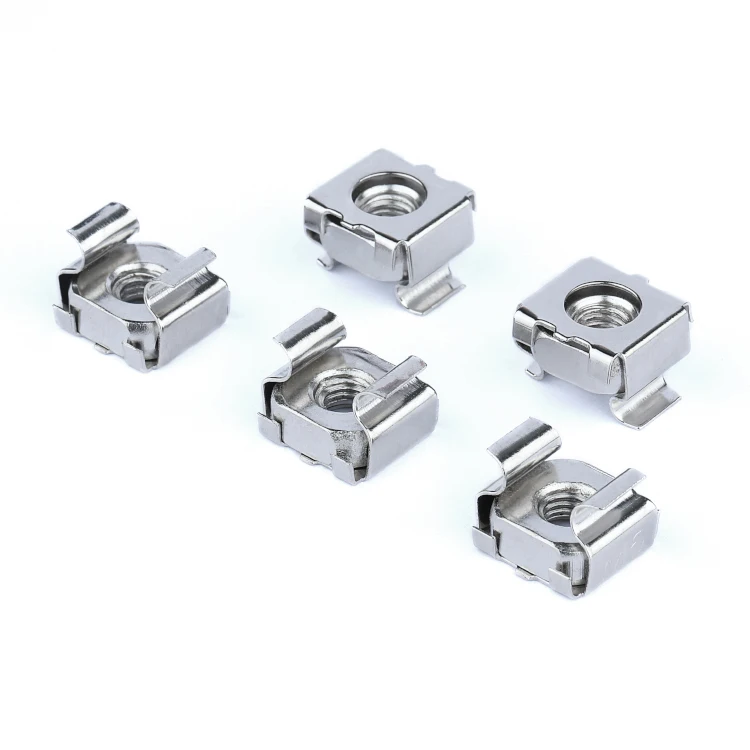 
In Stock Standard N5 M6 M8 M10 Nickle Plated Steel Weld Cage Nuts 