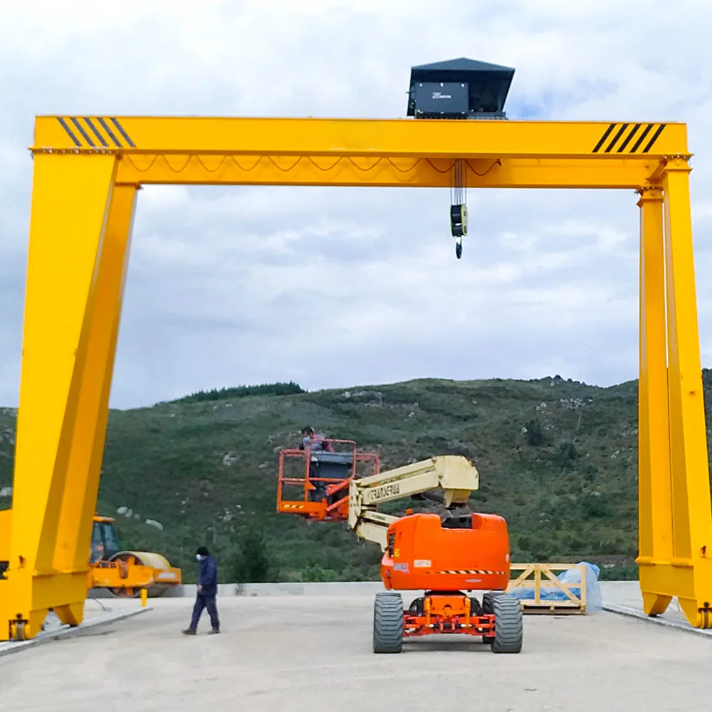 Outdoor Construction Double Girder Gantry Crane with Mobile Trolley