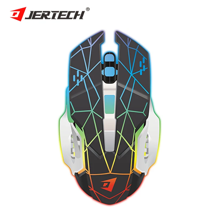 Hot Selling Jertech W200 Custom Mech Computer Games USB Desktop Office Computer Games Gaming Wireless Gamer Mouse