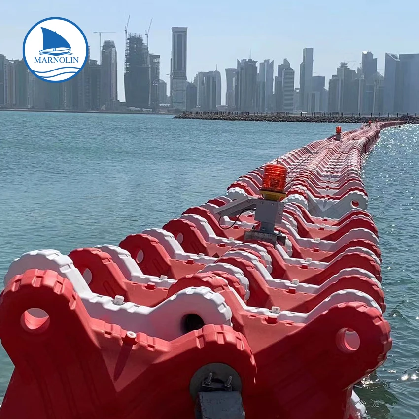 Pontoon floats plastic floating dock breakwater  house boat used on sea water