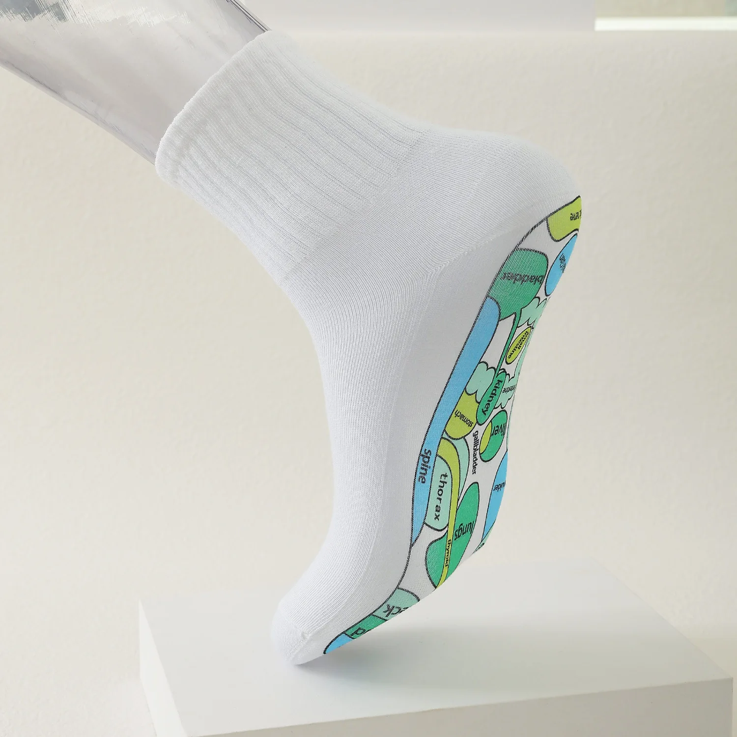 Men Four Seasons Acupressure Reflexology Foot Massage Socks Acupressure Reflexology Socks With Pressure Point Outlines