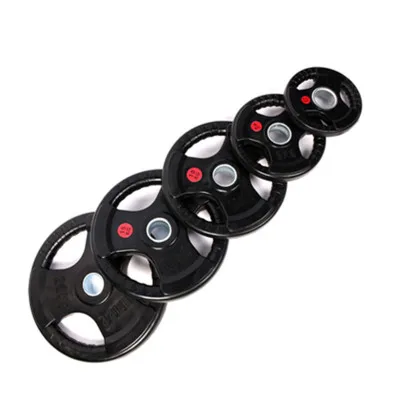
Linefar FitnessTri-Grip Rubber Coated Weight Plates Hand Holding Big Hole Bell Piece Weightlifting Barbell Fitness Equipment 