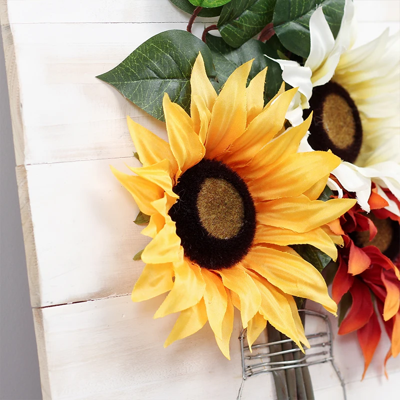 
2021 New Amazon Hot Sale Home Decor Sunflower Wooden Home Wall Painting Wall Hanging Decorative Painting 