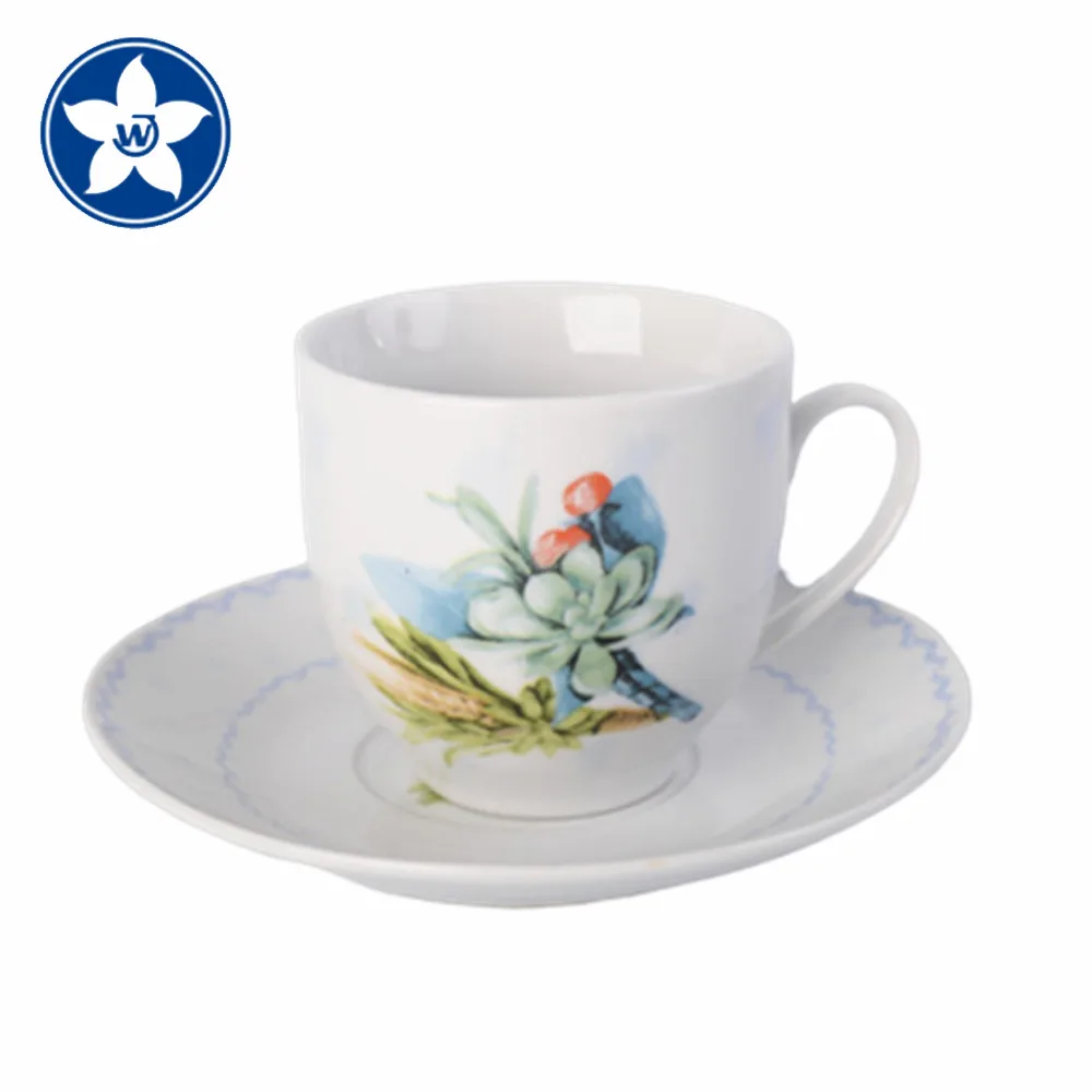 Classic Pakistan Style Porcelain Coffee Tea Cup Sets for Breakfast