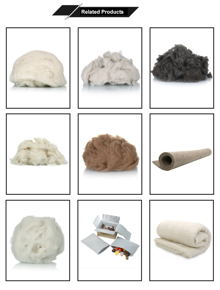 25-26mic, 30-40mm Carded Sheep Wool Waste Wool Noils for Carpet Yarn and Felt