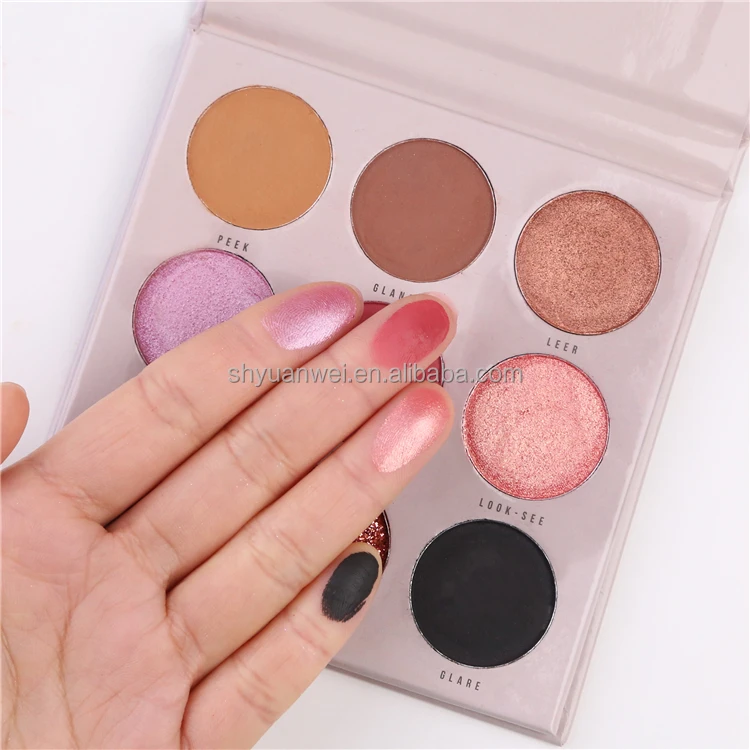 Oem Wholesales 9 colors Vegan High Pigment Glitter Matte Shades Custom Logo Private Label Makeup Cosmetics Eyeshadow Palette