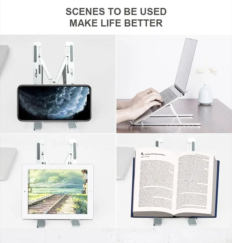Утолщенный Стабильный Портативный Гибкий Подставка для Планшета Телефона охлаждающая алюминиевая регулируемая подставка для ноутбука