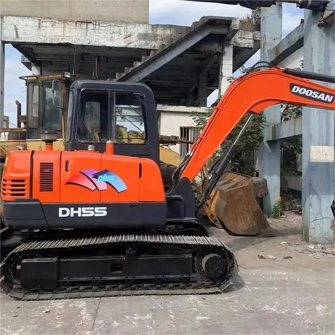 Оригинальный импортный Doosan DH55 небольшой гусеничный экскаватор распродажа