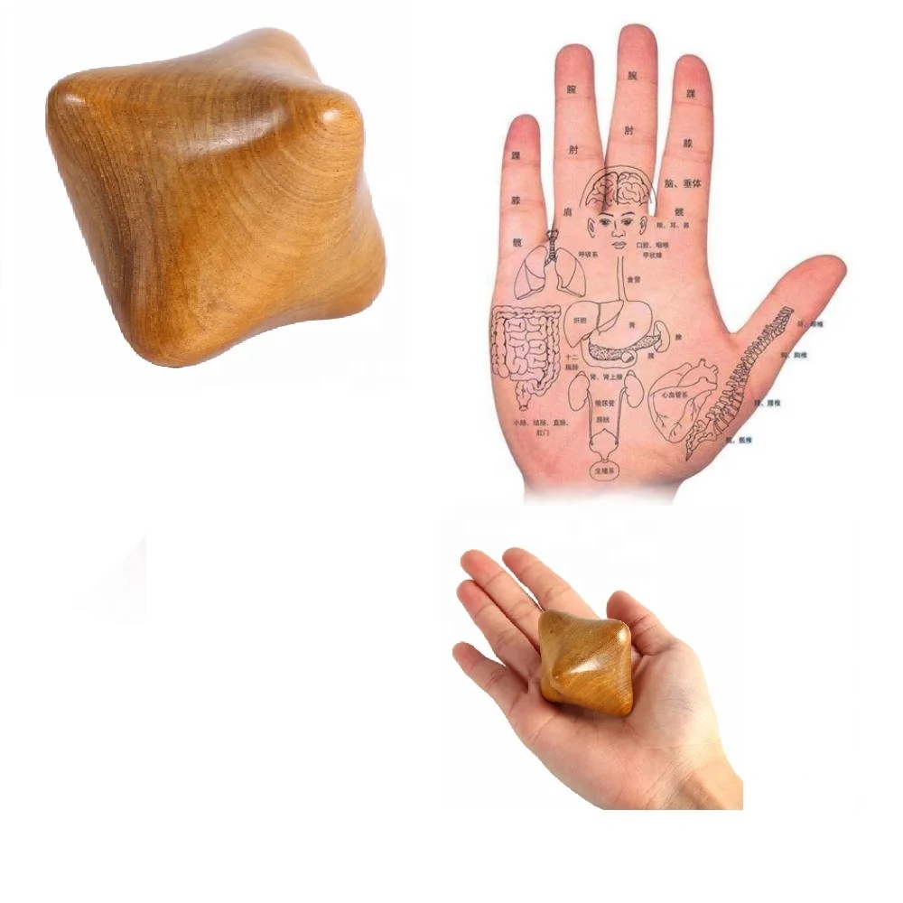 Worldwide Free Shipping Thai Body Gua Sha Massager Vietnam Fragrant Wood Reflexology Hand Ball
