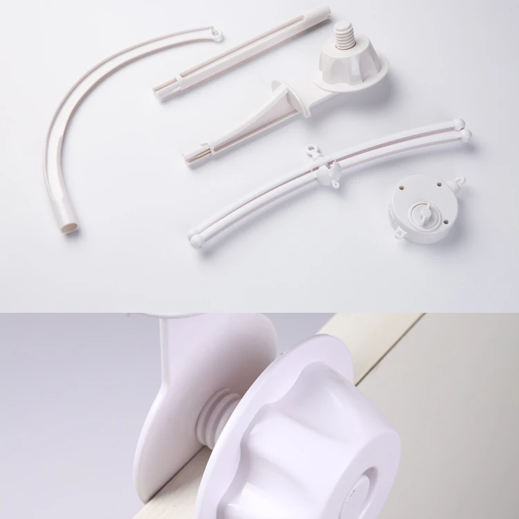 White Bed Bell Baby Music Crib Mobile Toys Musical Projection Box Hanging Rattle Bracket Holder Sleeping Toy Baby Mobile