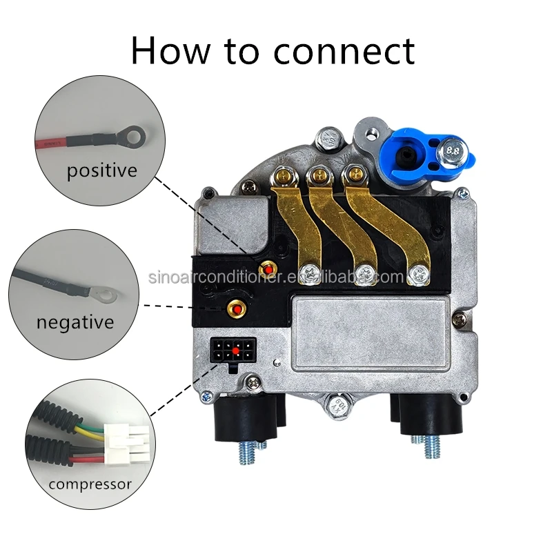 aircon 12 volt parking cooler 12V 24V car conditioning parts air AC DC electric compressor