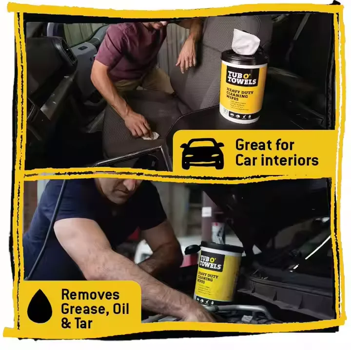 Heavy-Duty Multi-Surface Cleaning Spunlace Wet Wipes Scented Industrial Wipes for Effective Cleaning