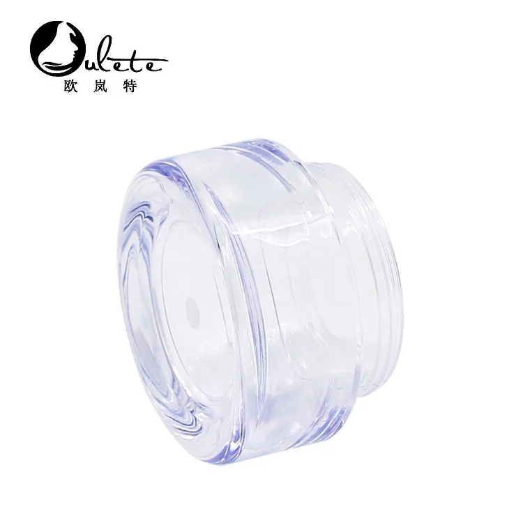 
50ml PETG food grades cosmetic jar with white cover plastic moisturizing cream container 