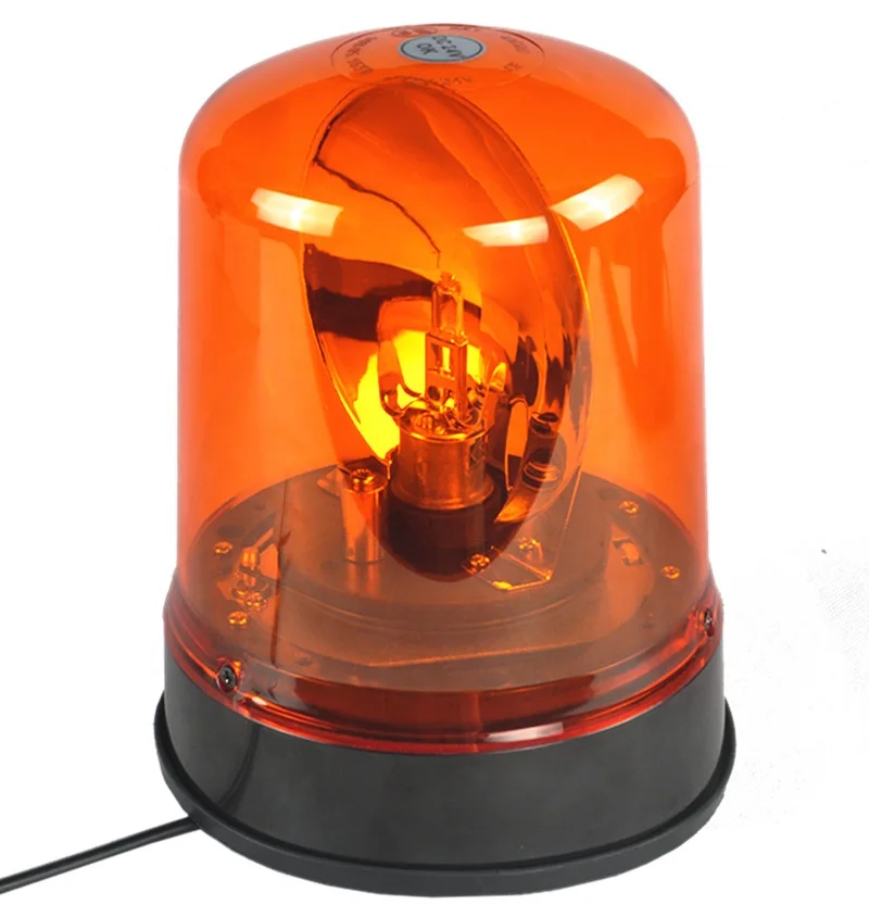 Super Bright DC12-24V halogen Rotating emergency warning Beacon,  PC lens Amber revolving  Safety Traffic Rotary Lamp for Britax