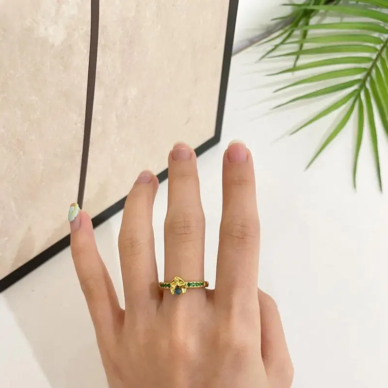 Элегантное кольцо из 14-каратного золота Nile River Song Collection для женщин - уникальное заявление о моде