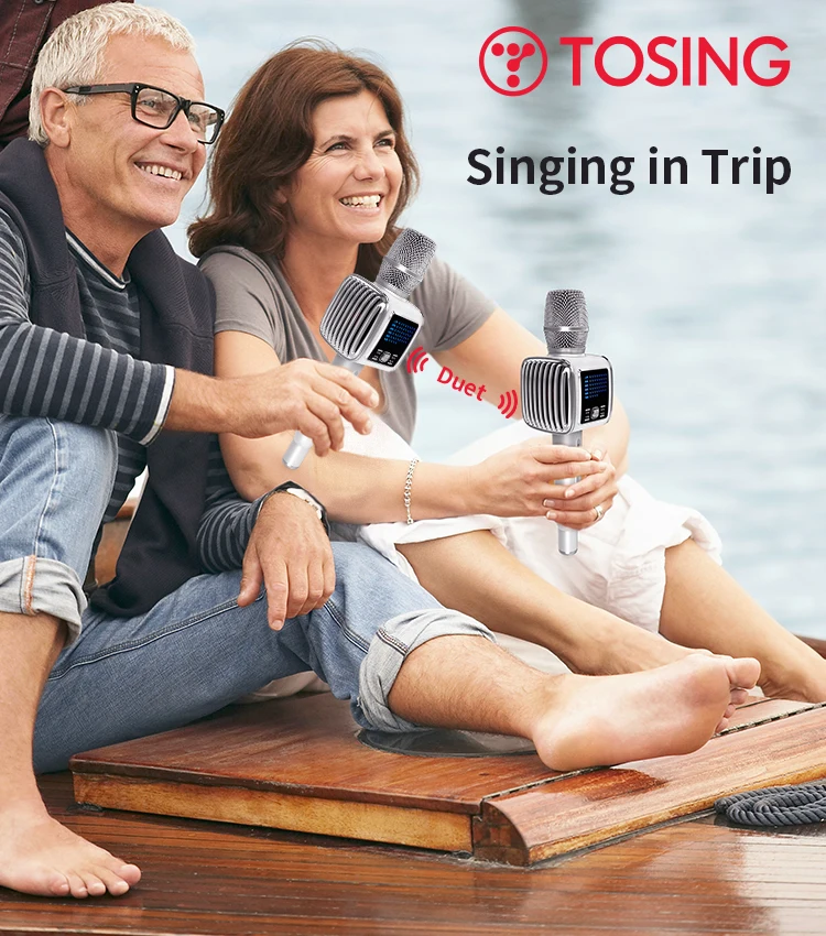 New Arrival HIFI  Tosing G6 PRO Bluetooth Handheld Karaoke Microphone Speaker  for for Kids Adults Singing support TWS