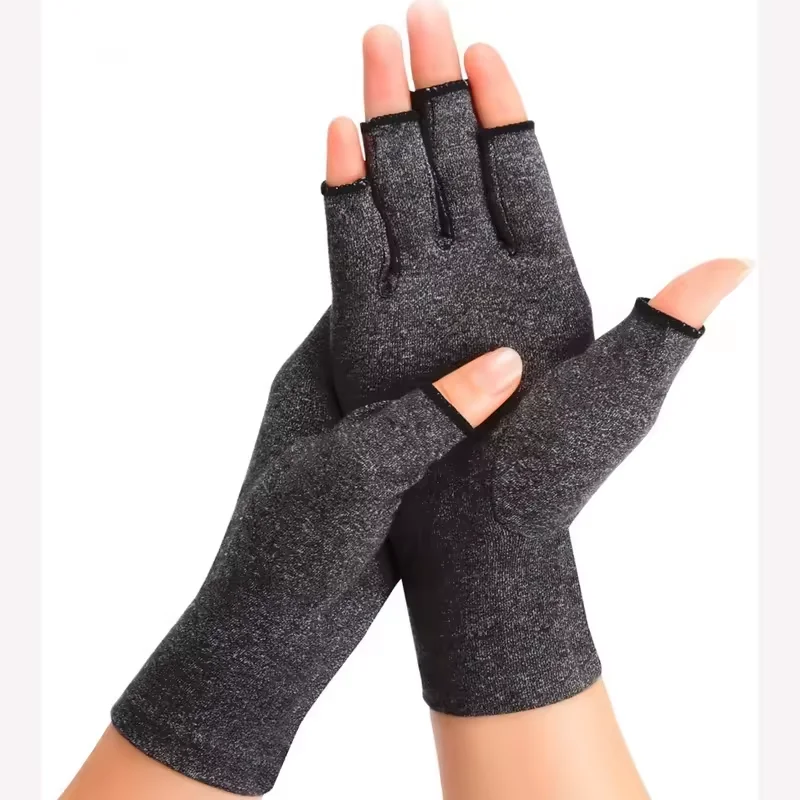 Fingerless Carpal Tunnel Aches Tension Adult Hand Wrist Warmer Circulation Reducing Therapy Arthritis Compression Gloves