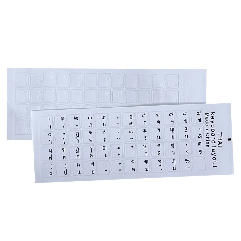 Распродажа, прозрачные Глянцевые Наклейки на тайскую клавиатуру, языковая наклейка на клавиатуру