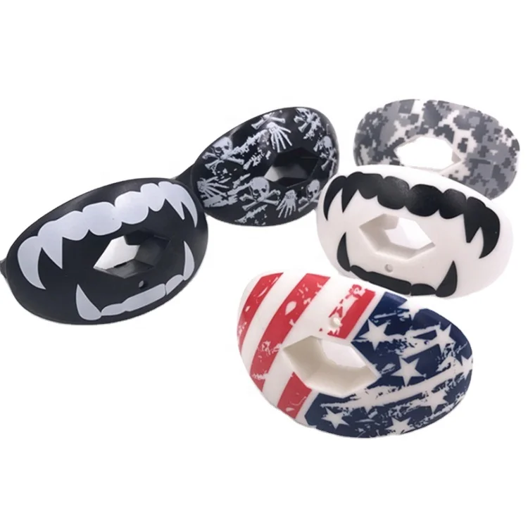Wholesale Boxing Judo Boxing Training Protection Print Logo Mouth Piece American Football Mouth Guard HC-M018