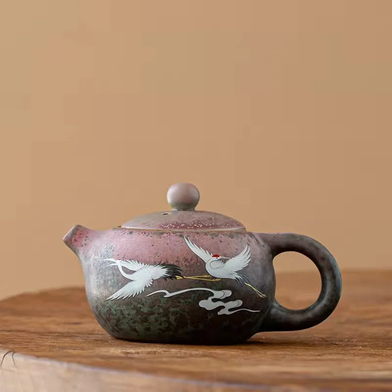 In Stock Small Ceramic Tea Pot Japanese Style Teapot and Teacup Set Smart Porcelain Tea Pots Oriental Mini Pottery Teapot